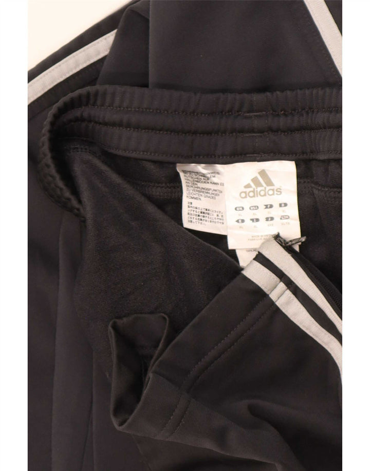 Adidas Mens Tracksuit Trousers XL Black Colourblock Polyester