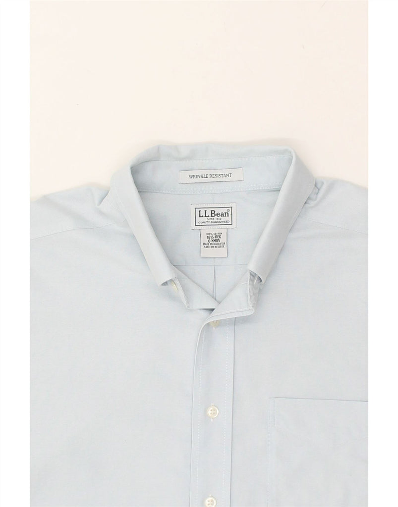 L.L.BEAN Mens Wrinkle Resistant Short Sleeve Shirt Size 16 1/2 Large Blue | Vintage L.L.Bean | Thrift | Second-Hand L.L.Bean | Used Clothing | Messina Hembry 