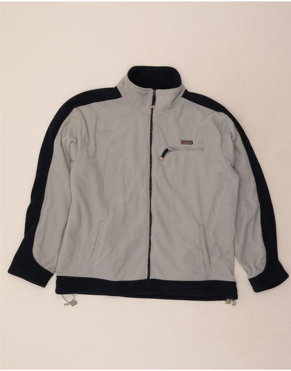 Urban Spirit Mens Fleece Jacket UK 44 2XL Grey Colourblock Polyester