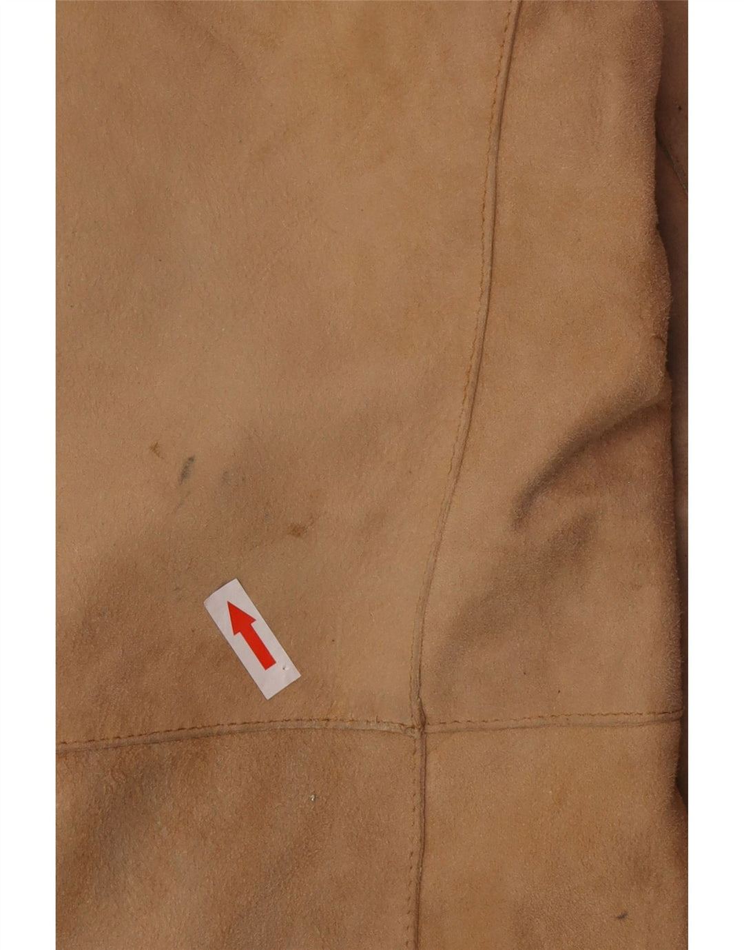 Vintage Womens Suede Leather Coat UK 12 Medium Beige Leather