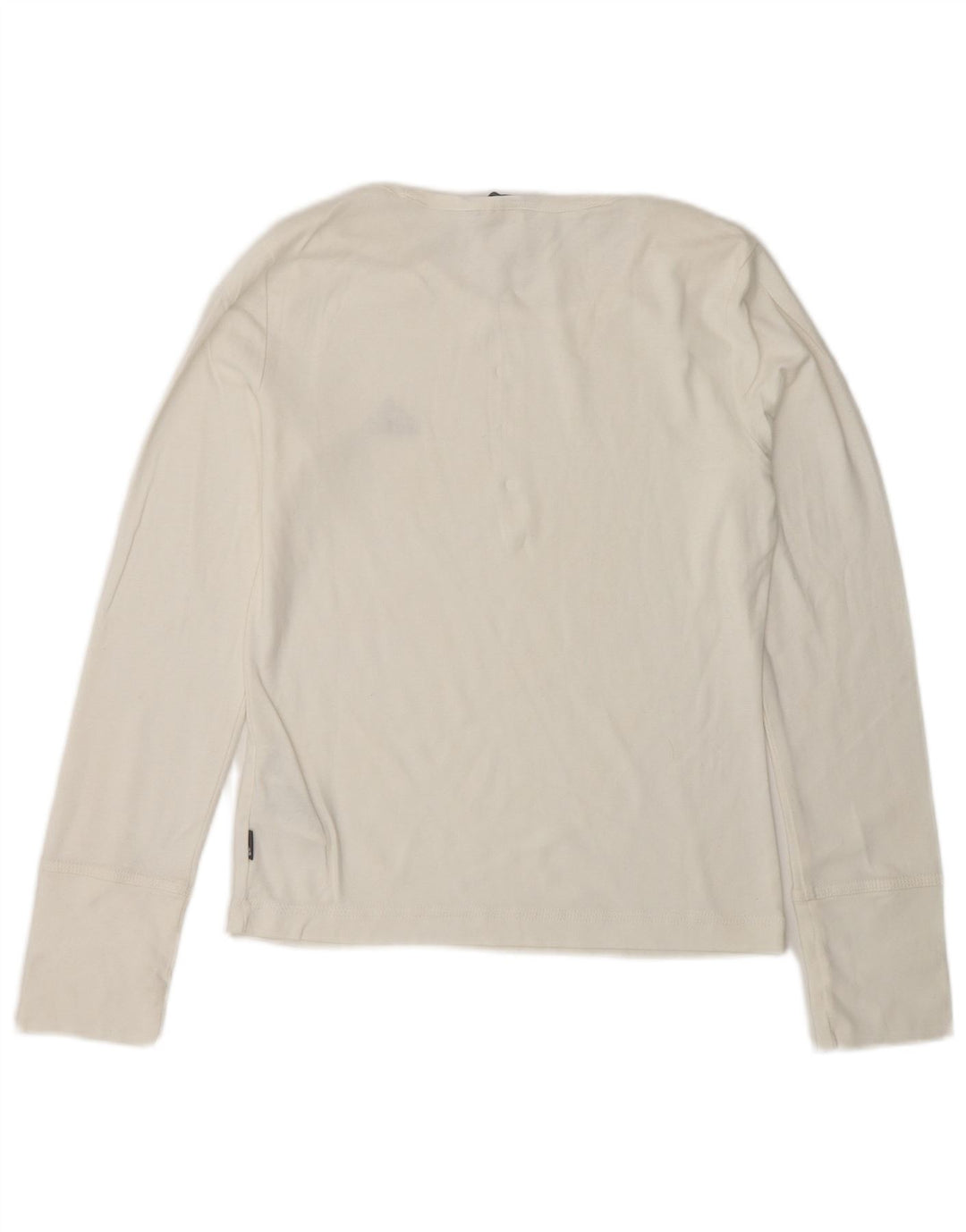 ADIDAS Womens Top Long Sleeve UK 10 Small White Cotton