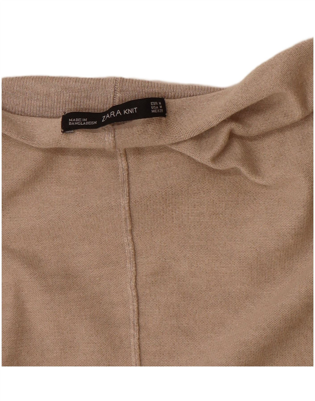 Zara Womens Poncho Cardigan Sweater UK 14 Medium Beige