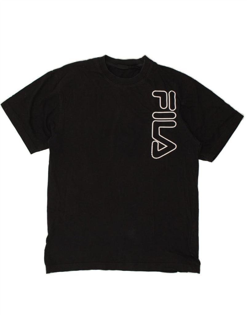 FILA Mens Graphic T-Shirt Top Large Black | Vintage Fila | Thrift | Second-Hand Fila | Used Clothing | Messina Hembry 