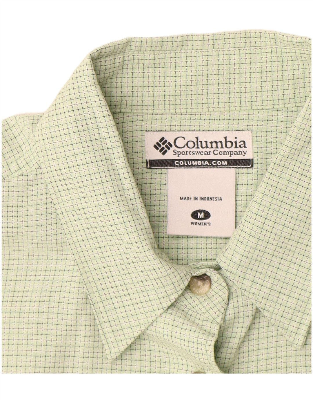 Columbia Womens Shirt UK 14 Medium Green Check Modal