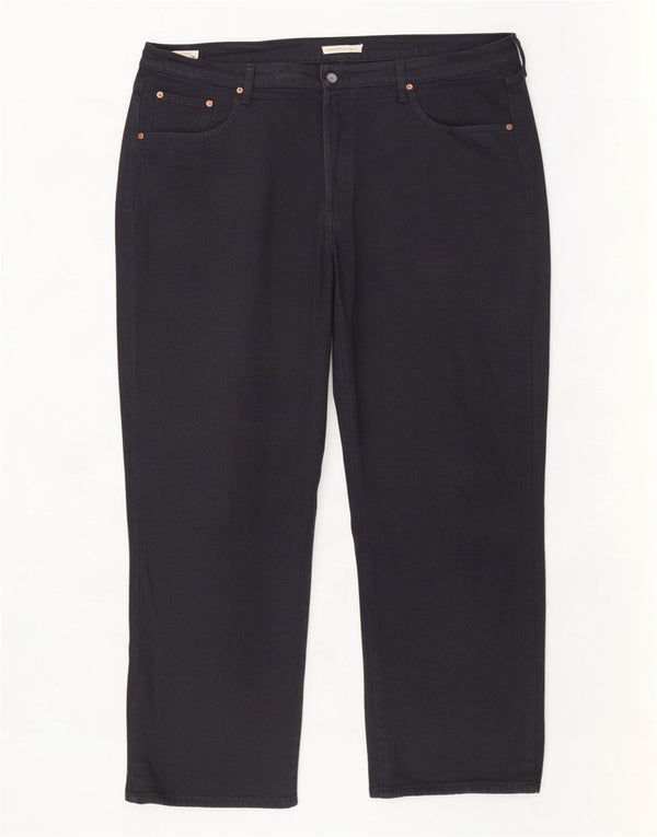 Levi's Womens Ribcage High Waist Straight Jeans US 20 3XL W40 L27 Black