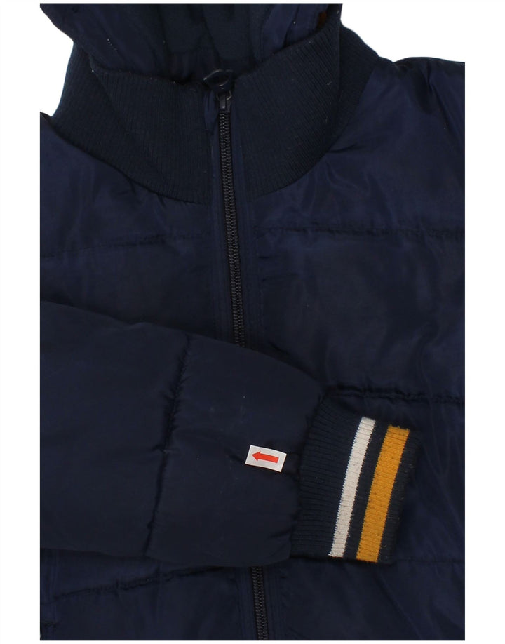 Levi's Boys Graphic Hooded Padded Jacket 7-8 Years Navy Blue Polyester