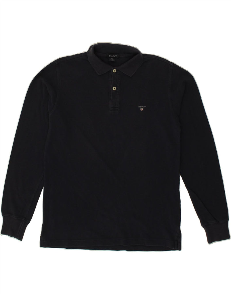 GANT Boys Long Sleeve Polo Shirt 14-15 Years 3XL Navy Blue Cotton | Vintage Gant | Thrift | Second-Hand Gant | Used Clothing | Messina Hembry 