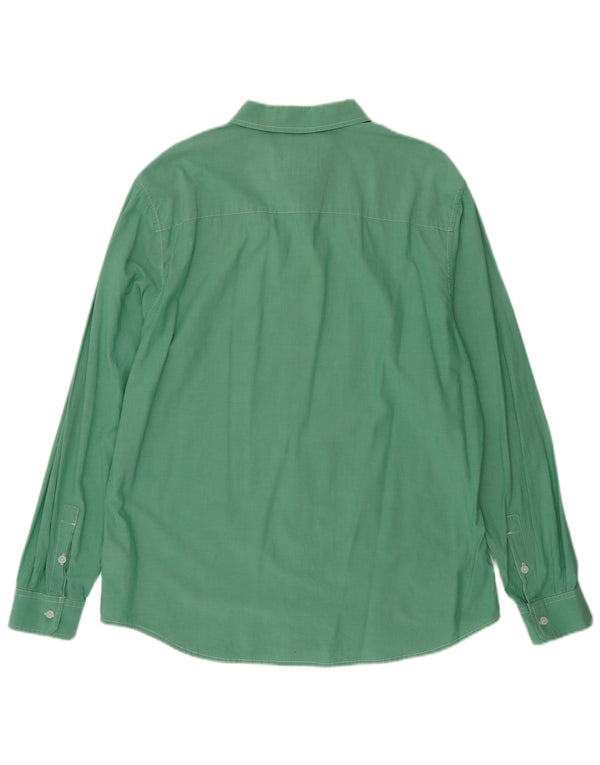 Wrangler Mens Regular Fit Shirt XL Green Cotton