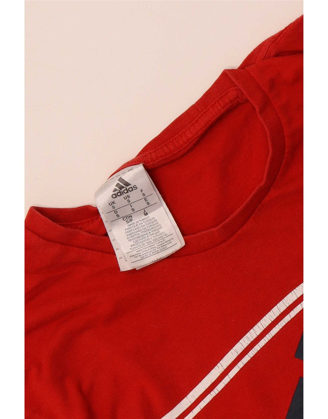Adidas Mens Graphic T-Shirt Top Small Red Cotton