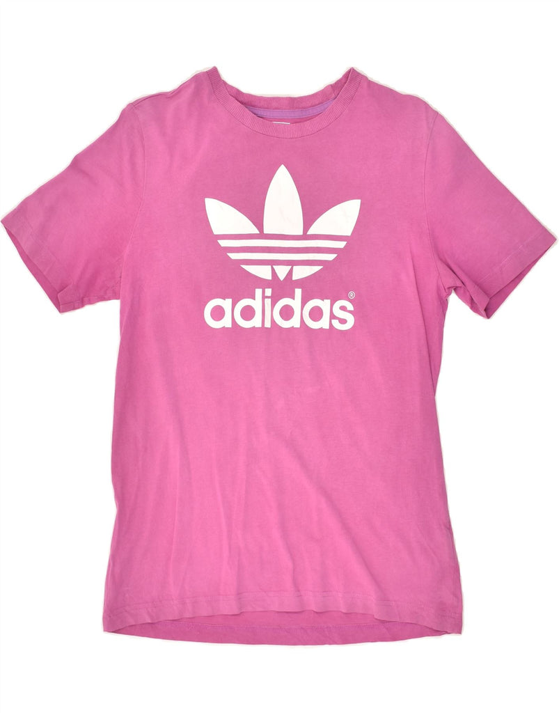 ADIDAS Girls Graphic T-Shirt Top 13-14 Years Pink Cotton | Vintage Adidas | Thrift | Second-Hand Adidas | Used Clothing | Messina Hembry 