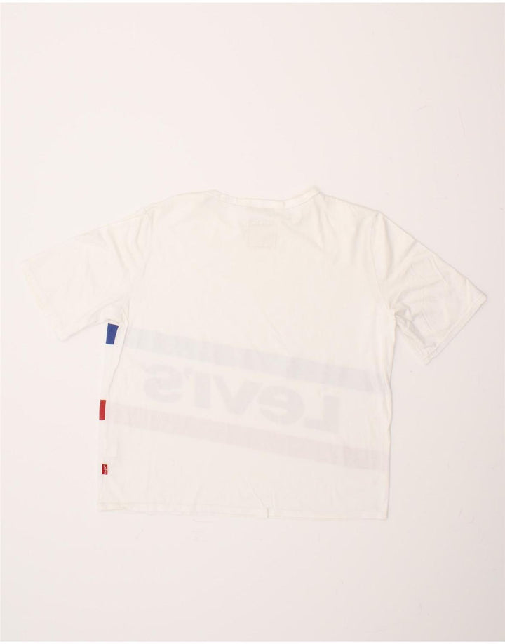 LEVI'S Boys Graphic T-Shirt Top 15-16 Years White Cotton Vintage Levi's and Second-Hand Levi's from Messina Hembry 