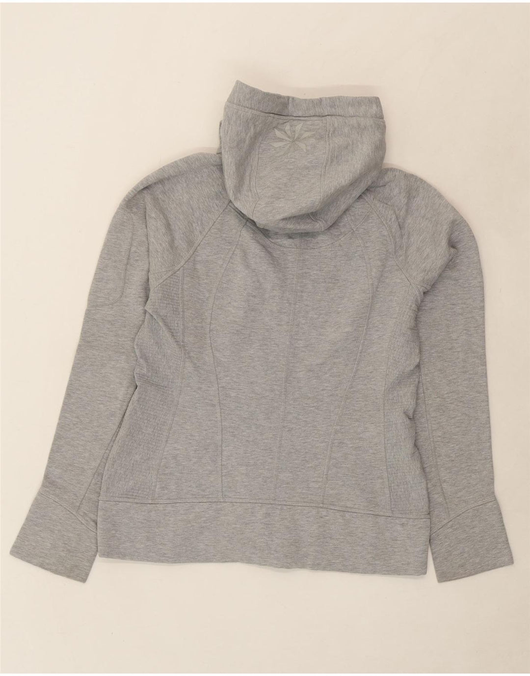 ATHLETA Womens Zip Hoodie Sweater UK 14 Medium Grey Cotton Vintage Athleta and Second-Hand Athleta from Messina Hembry 
