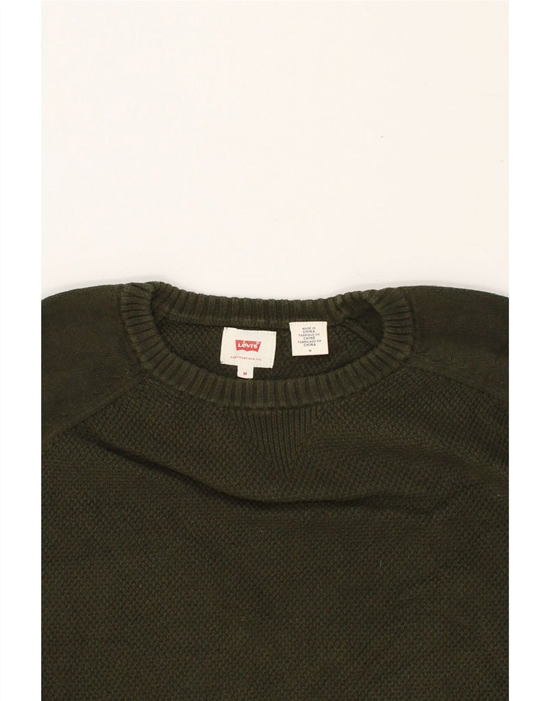 LEVI'S Mens Crew Neck Jumper Sweater Medium Green Cotton | Vintage Levi's | Thrift | Second-Hand Levi's | Used Clothing | Messina Hembry 