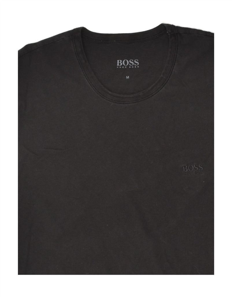 HUGO BOSS Womens T-Shirt Top UK 12 Medium Black Cotton | Vintage Hugo Boss | Thrift | Second-Hand Hugo Boss | Used Clothing | Messina Hembry 