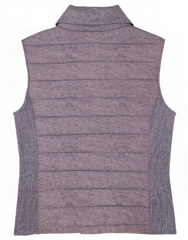Superdry Womens Padded Gilet UK 14 Medium Blue Flecked Polyester