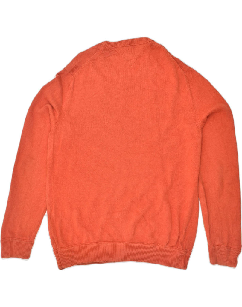 TOMMY HILFIGER Mens Crew Neck Jumper Sweater Large Orange Cotton | Vintage Tommy Hilfiger | Thrift | Second-Hand Tommy Hilfiger | Used Clothing | Messina Hembry 