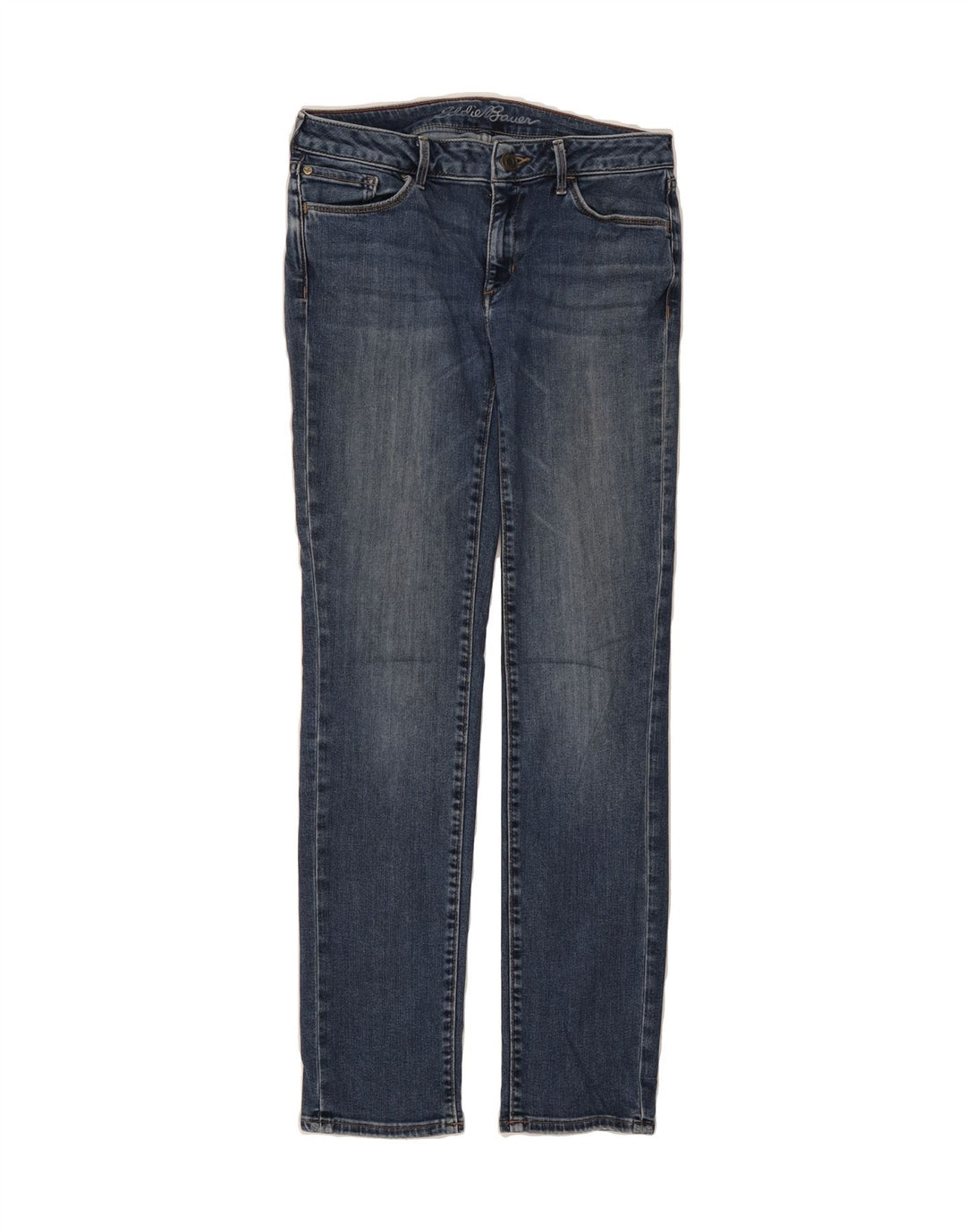 EDDIE BAUER Womens Slim Straight Jeans US 6 Medium W30 L30 Blue Cotton Vintage Eddie Bauer and Second-Hand Eddie Bauer from Messina Hembry 
