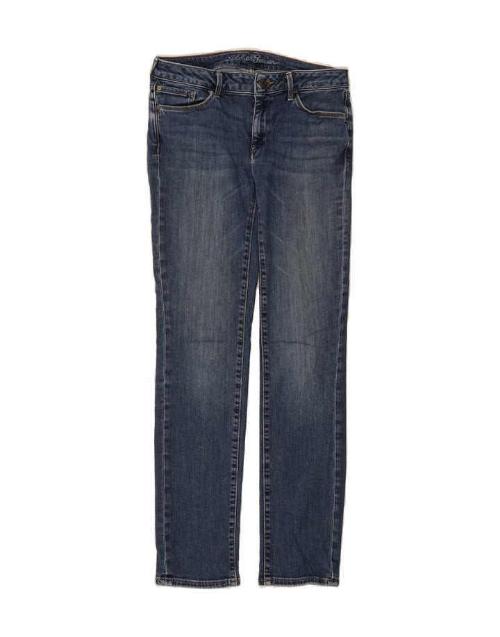 EDDIE BAUER Womens Slim Straight Jeans US 6 Medium W30 L30 Blue Cotton Vintage Eddie Bauer and Second-Hand Eddie Bauer from Messina Hembry 