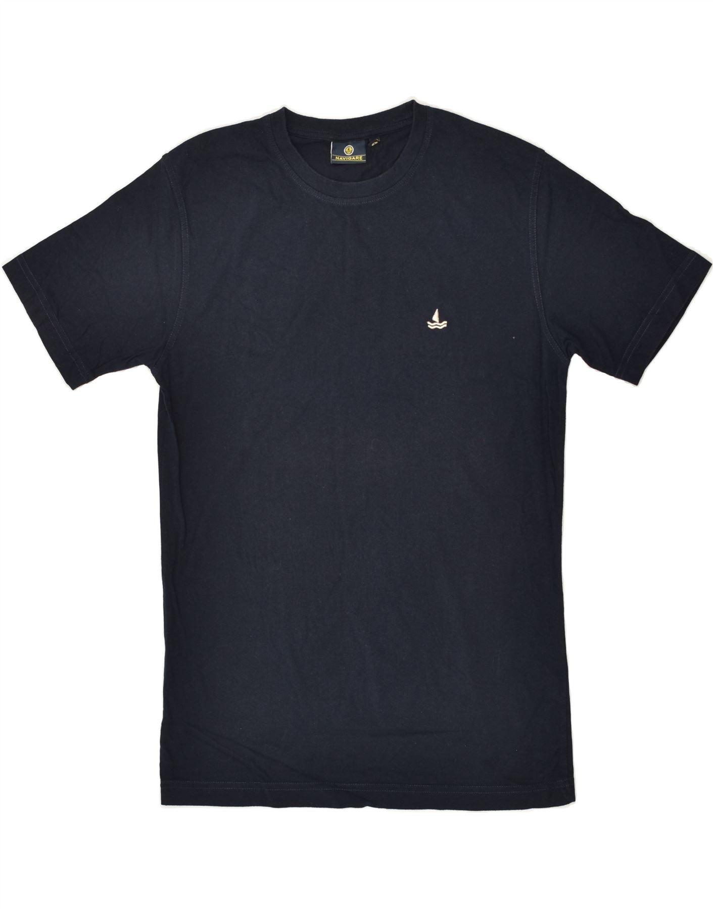 T-shirt da uomo NAVIGARE Top piccola in cotone blu navy