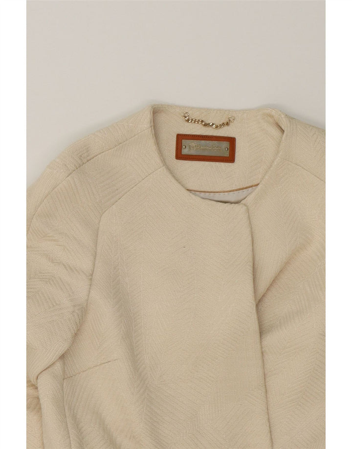 MASSIMO DUTTI Womens Overcoat EU 40 Medium Off White Vintage Massimo Dutti and Second-Hand Massimo Dutti from Messina Hembry 
