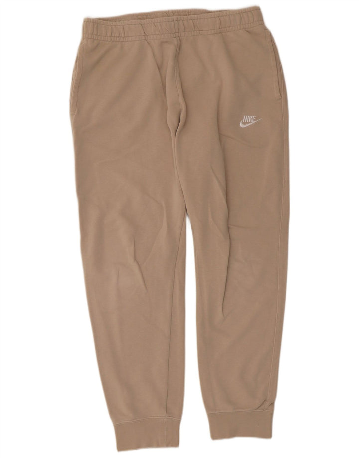 Nike Mens Tracksuit Trousers Joggers Large  Beige Cotton