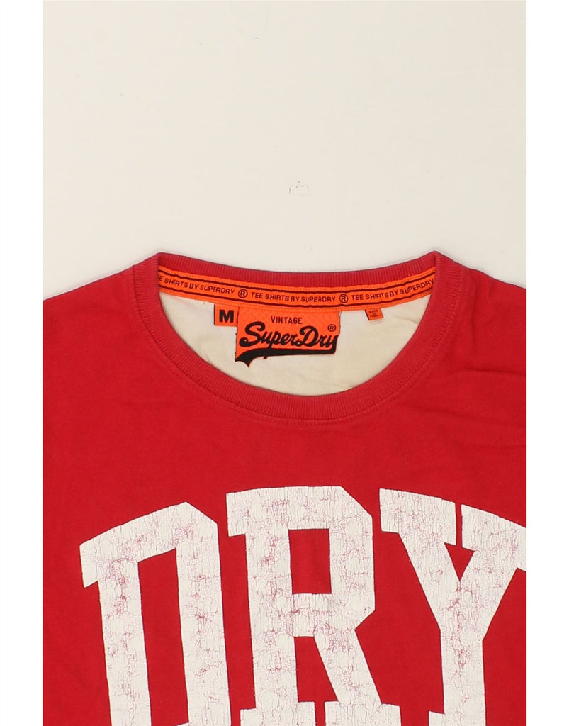 SUPERDRY Mens Graphic T-Shirt Top Medium Red Cotton | Vintage Superdry | Thrift | Second-Hand Superdry | Used Clothing | Messina Hembry 