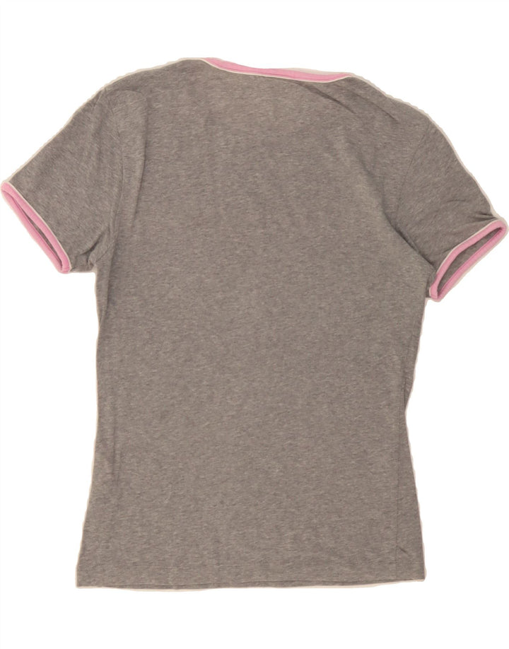FILA Womens T-Shirt Top UK 12 Medium Grey Cotton Vintage Fila and Second-Hand Fila from Messina Hembry 