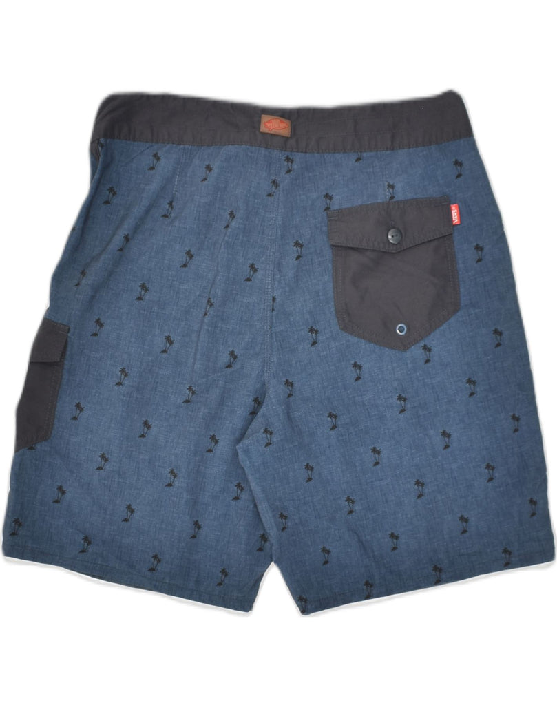 VANS Mens Swimming Shorts Medium Navy Blue Floral Polyester | Vintage Vans | Thrift | Second-Hand Vans | Used Clothing | Messina Hembry 