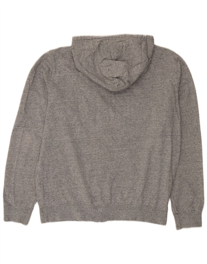 Champion Mens Zip Hoodie Sweater Large Grey Flecked Cotton