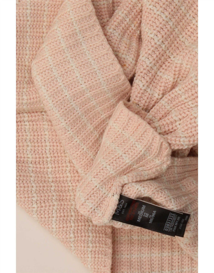 Marks & Spencer Womens Boat Neck Jumper Sweater UK 14 Medium Pink
