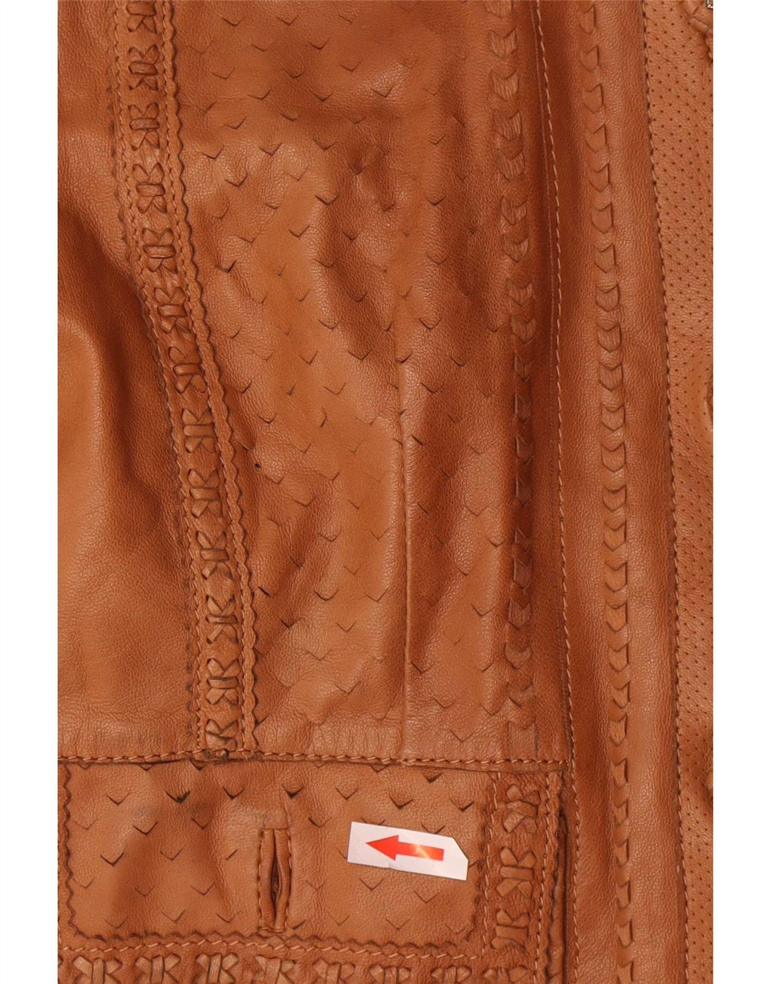 Vintage Womens Leather Jacket IT 44 Medium Brown Leather