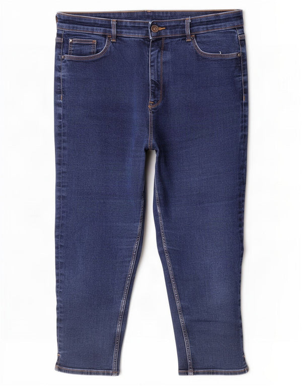 Marks & Spencer Womens Cropped Jeans UK 16 Large W32 L21 Navy Blue