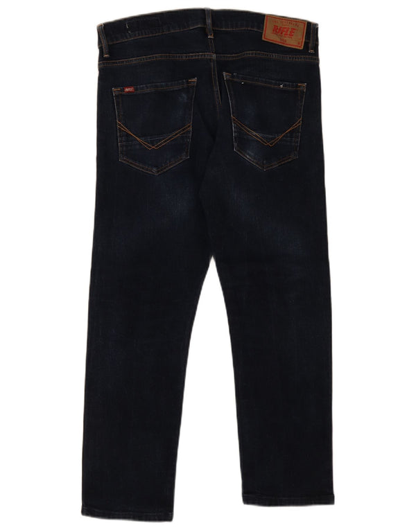 Rifle Mens Slim Jeans W32 L26 Navy Blue