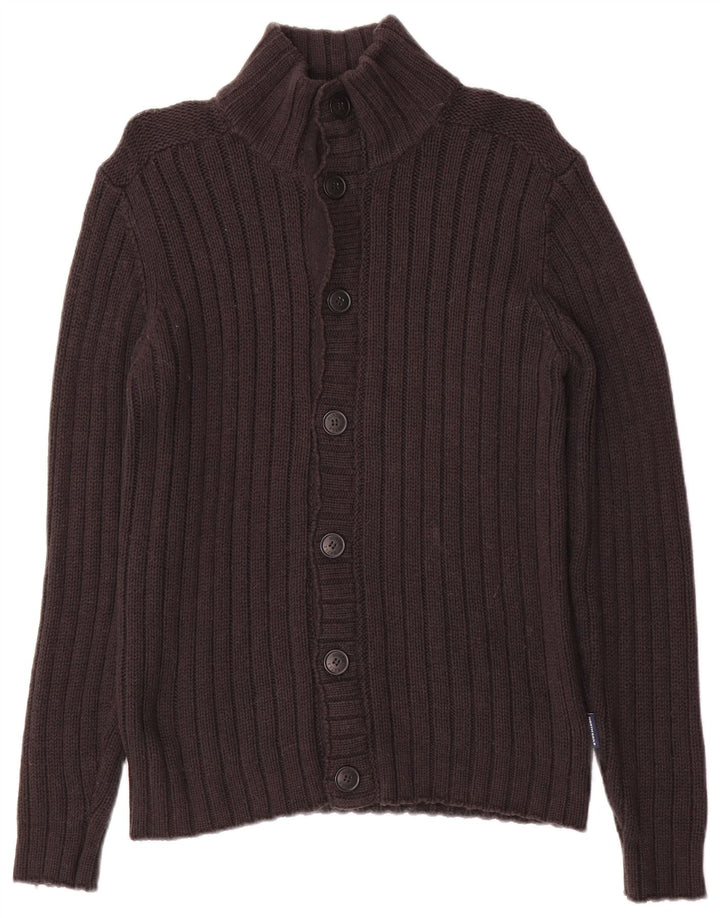 North Sails Mens Cardigan Sweater Large Black Wool