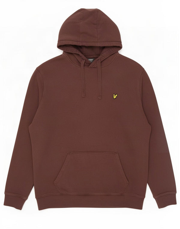 Lyle & Scott Mens Hoodie Jumper 2XL Brown Cotton