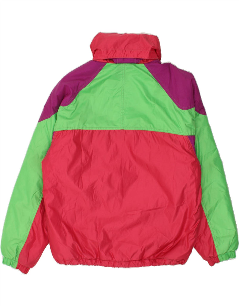 VINTAGE Womens Hooded Rain Jacket UK 18 XL Multicoloured Colourblock | Vintage Vintage | Thrift | Second-Hand Vintage | Used Clothing | Messina Hembry 
