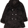 Vintage Womens Fur Coat UK 14 Medium Black
