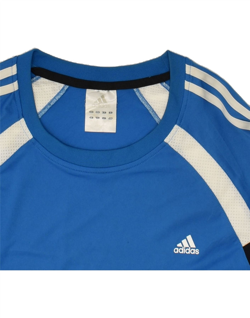 ADIDAS Mens T-Shirt Top UK 52/54 2XL Blue Colourblock | Vintage Adidas | Thrift | Second-Hand Adidas | Used Clothing | Messina Hembry 