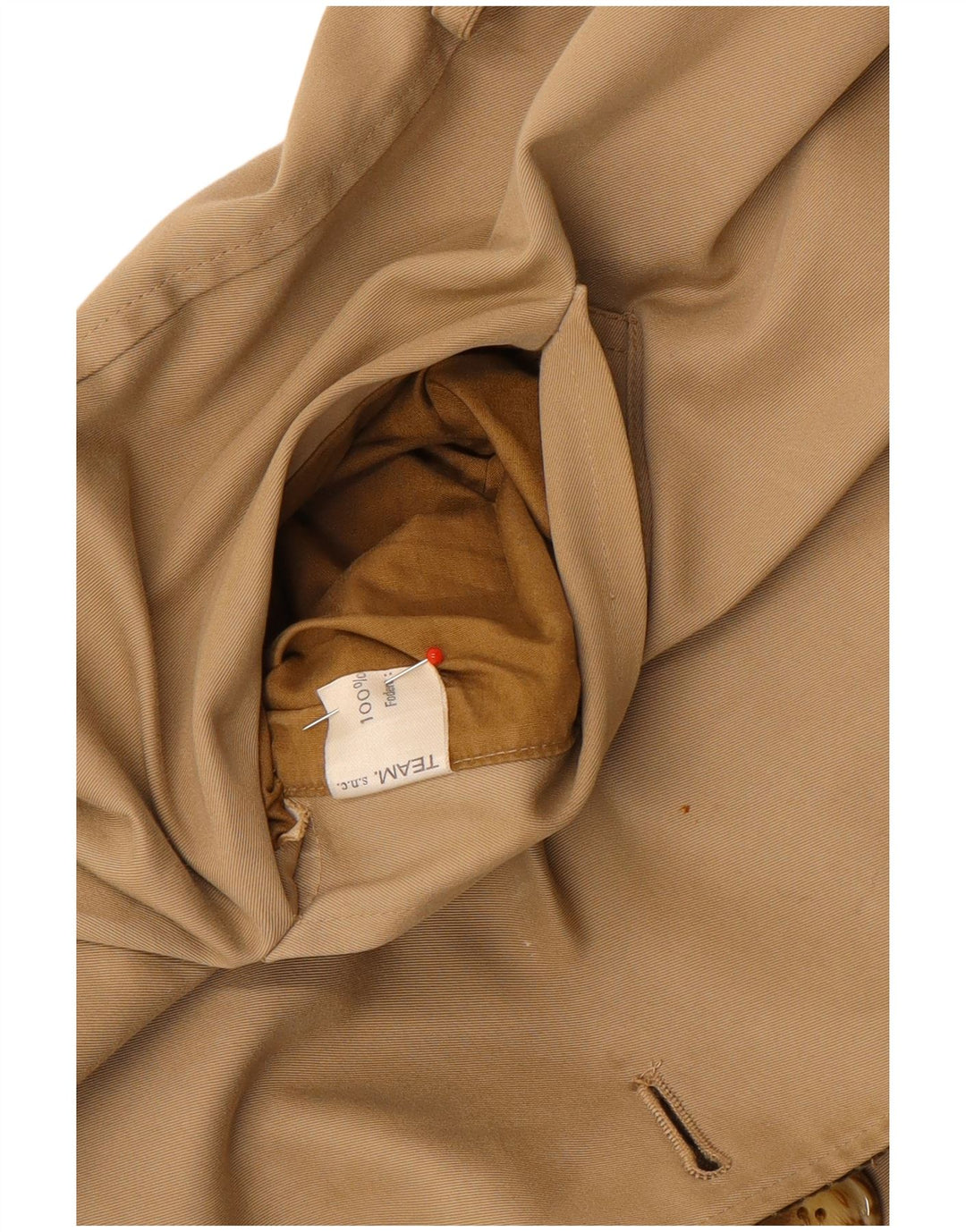 Vintage Womens Reversible Overcoat UK 14 Medium Beige Check Cotton