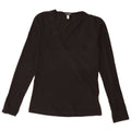 Armani Jeans Womens Top Long Sleeve EU 38 Medium Black Cotton