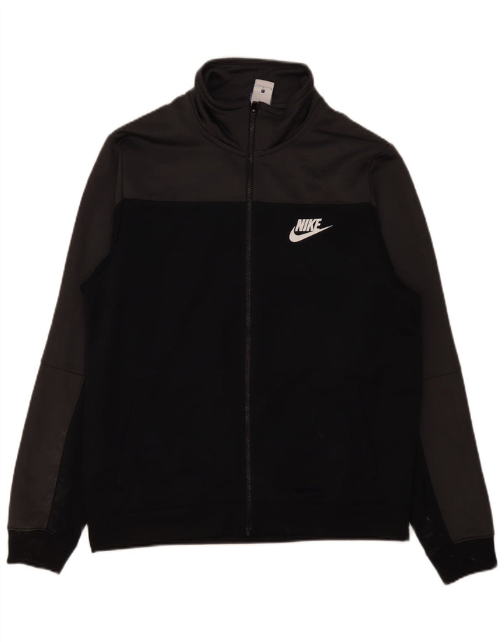 Nike Mens Tracksuit Top Jacket Large Grey Colourblock Polyester