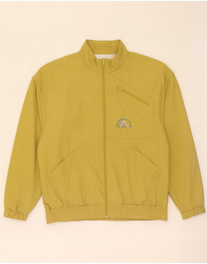 MARILENA Mens Tracksuit Top Jacket Medium Yellow Polyamide