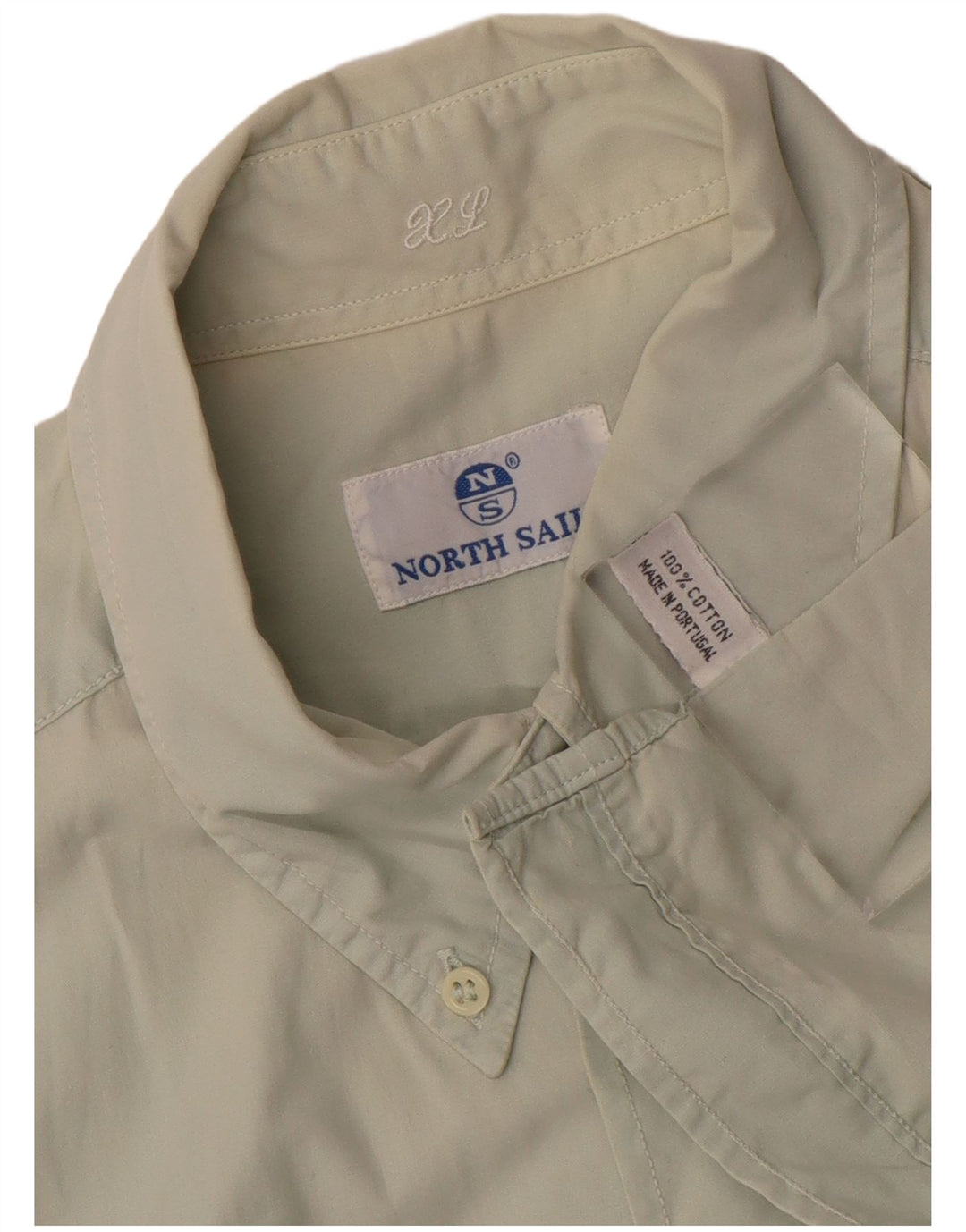 NORTH SAILS Mens Short Sleeve Shirt XL Grey Cotton