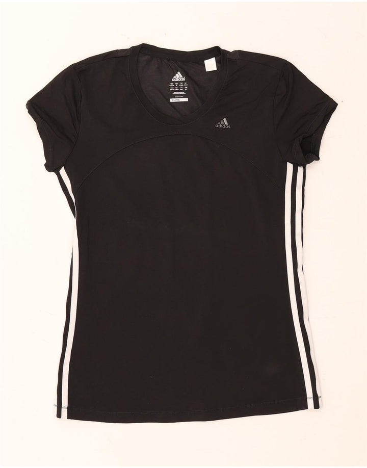 ADIDAS Womens Climacool T-Shirt Top UK 12/14 Medium Black