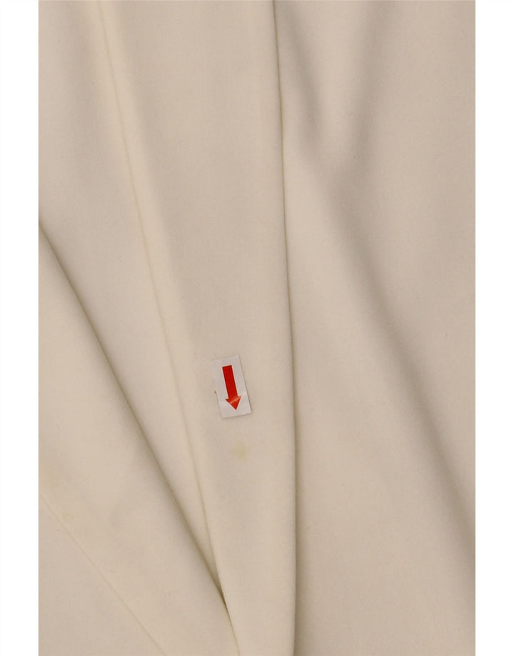 MARKS & SPENCER Womens 3/4 Sleeve Open Blazer Jacket UK 12 Medium White