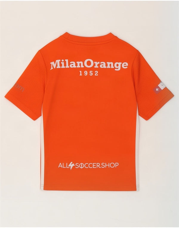 Adidas Boys Aeroready Graphic T-Shirt Top 9-10 Years Orange Polyester
