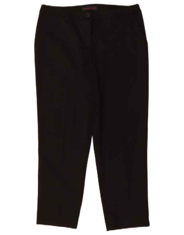 Trussardi Womens Straight Casual Trousers W32 L25 Black
