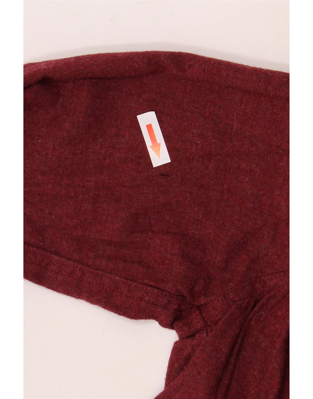 EDDIE BAUER Womens Oversized Shirt UK 10 Small Maroon Cotton