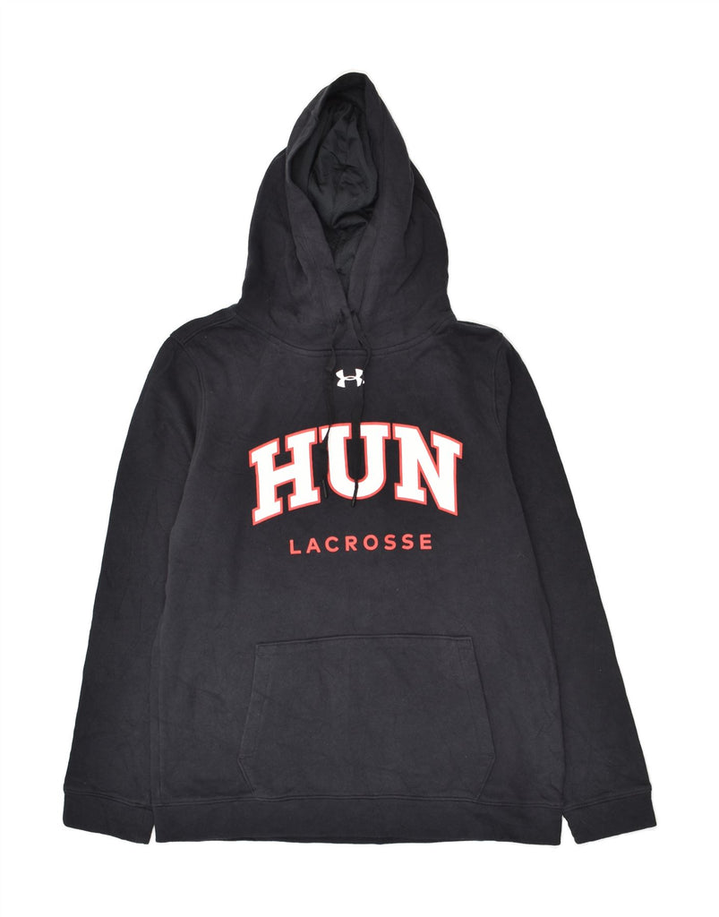 UNDER ARMOUR Mens Cold Gear Graphic Hoodie Jumper Medium Black | Vintage Under Armour | Thrift | Second-Hand Under Armour | Used Clothing | Messina Hembry 