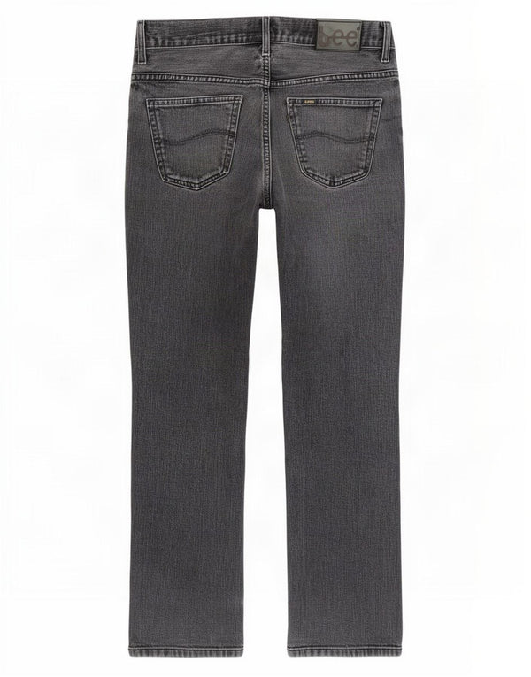 Lee Mens Straight Jeans W34 L34 Grey Cotton